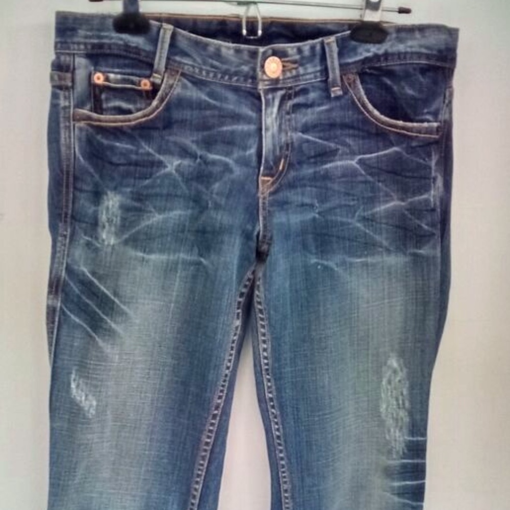 A/X Armani Exchange Vintage Women's Blue Classic Denim Straight Leg Size 8 Long